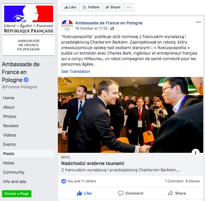 Embassy of France in Poland shared Charles Bark’s s interview with Polish Media Rzeczpospolita